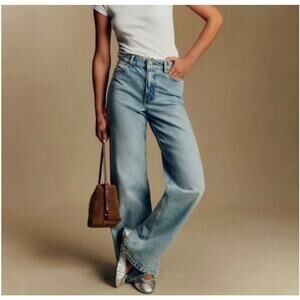 NWT Sezane Wide Leg Jeans in Bleu Clair